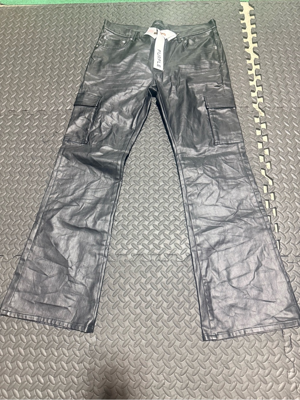 Purple Jeans Brand P004 Patent Film Cargo